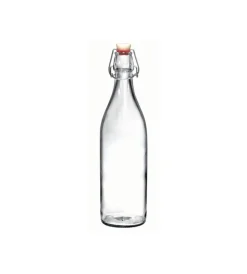 Bottiglie In Vetro|Bottiglia in vetro trasparente - 1 litro.