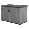 Lifetime Contenitori Da Esterno|Box da giardino in resina grigio 180x97x122 cm