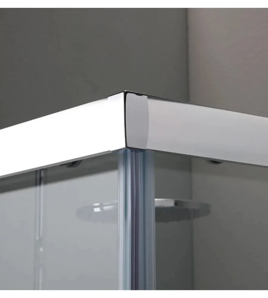 Docce E Accessori- Box doccia "sole" cromato, 80x80x185 cm