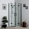 Docce E Accessori|Box doccia "stella" alluminio nero, 80x80x190 cm