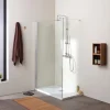 Docce E Accessori- Box doccia walk-in cromato, 110x190 cm