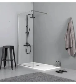 New Box doccia walk-in cromato, 100x190 cm Docce E Accessori