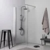 Docce E Accessori- Box doccia walk-in cromo 6mm, 100x190 cm