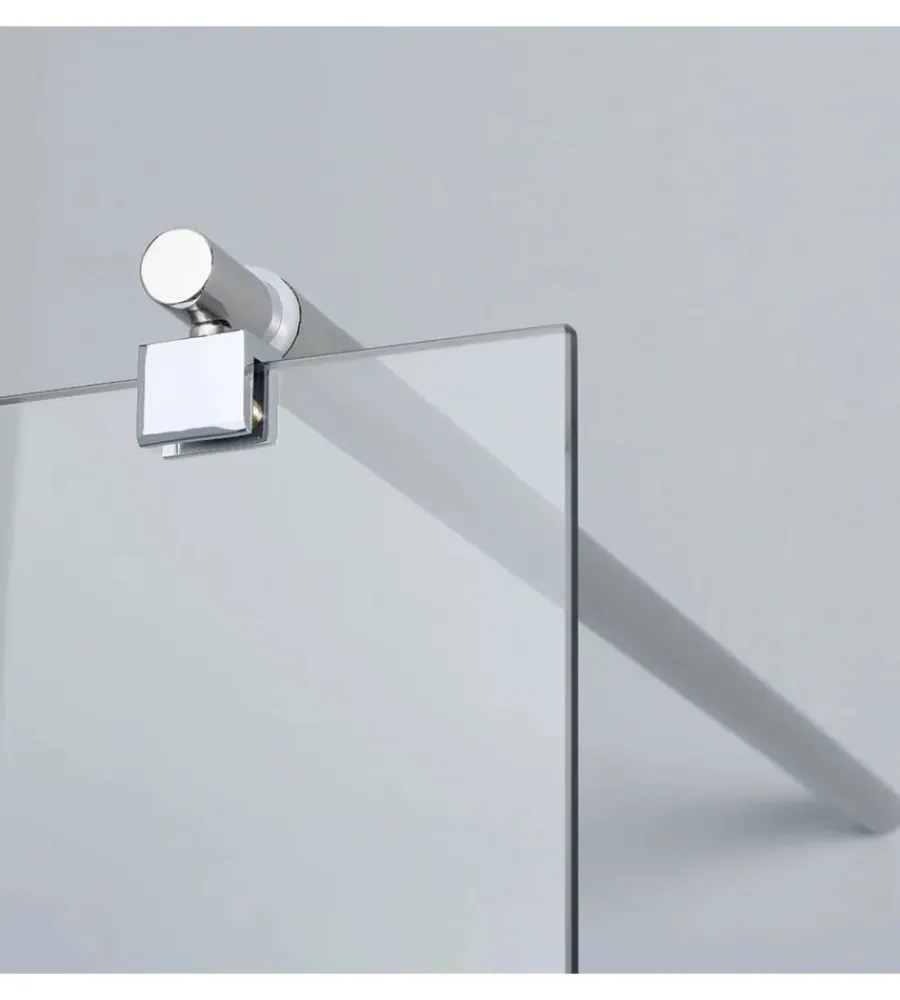 Docce E Accessori- Box doccia walk-in cromo 6mm, 100x190 cm