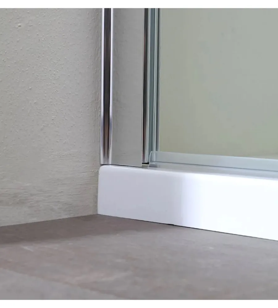 Docce E Accessori- Box doccia walk-in cromo 6mm, 100x190 cm