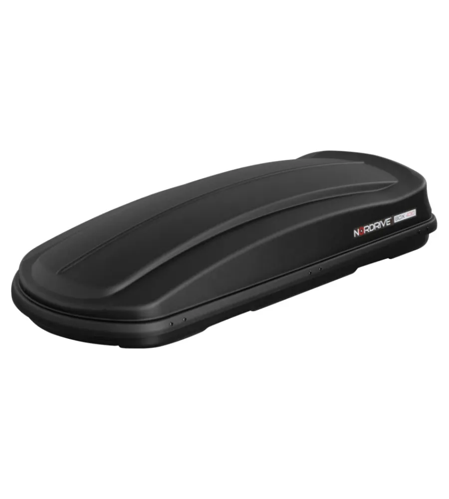 Portaggio-Nordrive Box tetto per auto 430 litri in abs nero goffrato - n60016