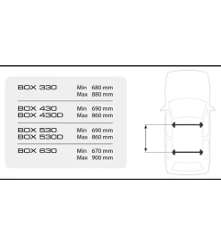 Hot Box tetto per auto 530 litri  in abs nero goffrato - n60019 Portaggio