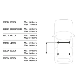 Nordrive Portaggio|Box tetto per auto 333 litri in abs nero goffrato - n60033