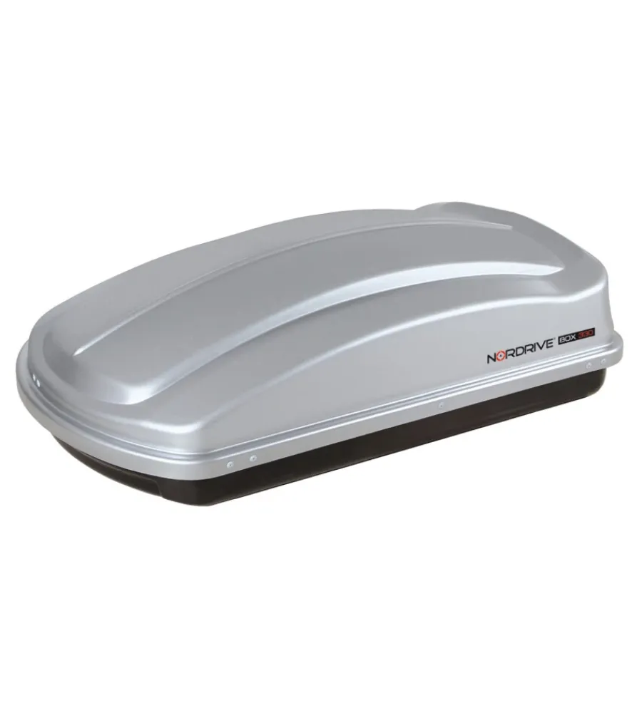 Portaggio-Nordrive Box tetto per auto 330 litri in abs grigio goffrato - n60000