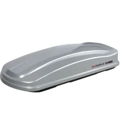 Nordrive Portaggio|Box tetto per auto 430 litri in abs con doppia apertura argento lucido - n60014