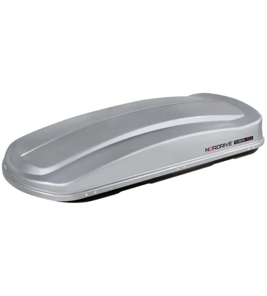 Portaggio-Nordrive Box tetto per auto 430 litri in abs grigio goffrato - n60010