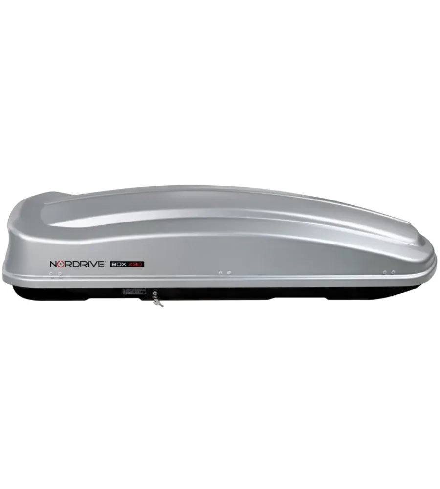 Portaggio-Nordrive Box tetto per auto 430 litri in abs grigio goffrato - n60010