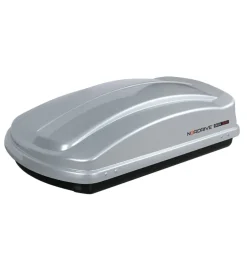 Nordrive Portaggio|Box tetto per auto 330 litri in abs argento lucido - n60001