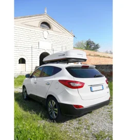Nordrive Portaggio|Box tetto per auto 530 litri  in abs argento lucido - n60021