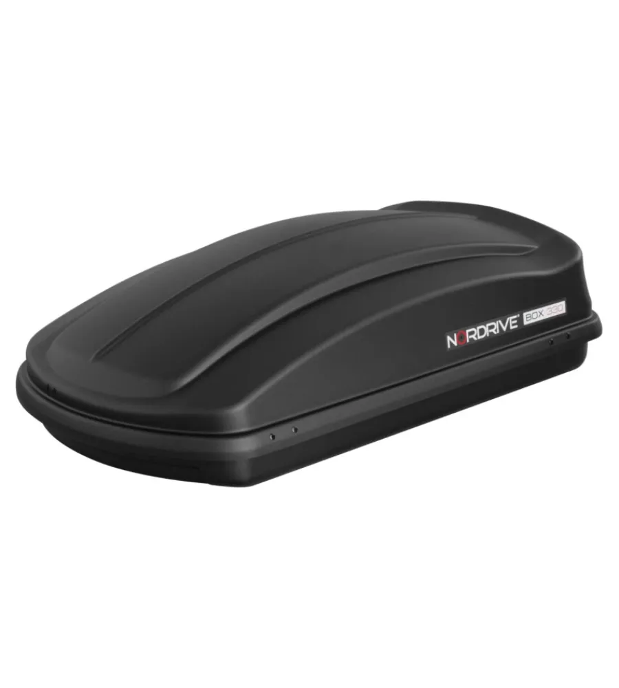 Portaggio-Nordrive Box tetto per auto 330 litri in abs nero goffrato - n60004