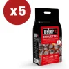 Sale Bricchetti di carbone weber per barbecue 4kg x 5 pezzi Barbecue
