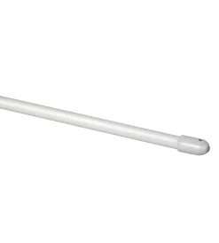 Tessile D'Arredo- Bris astina tonda in acciaio plasticato bianca estensibile da 60 a 80 cm