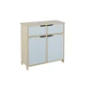 New Buffet 2 ante e 2 cassetti in legno e mdf bianco latte, 80x80x40cm Credenze E Buffet