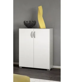 Credenze E Buffet|Buffet "londra 01" bianco e pietra, 60x35x83 cm