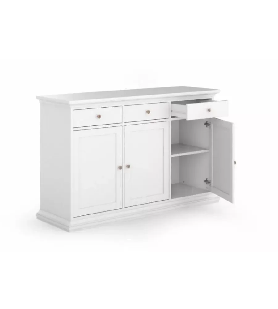 Credenze E Buffet- Buffet "paris" con 3 cassetti e 3 ante, 143,7x91,7x46,1 cm