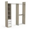Armadi- Cabina armadio angolare "swing" bianco e quercia, 199x43x218 cm