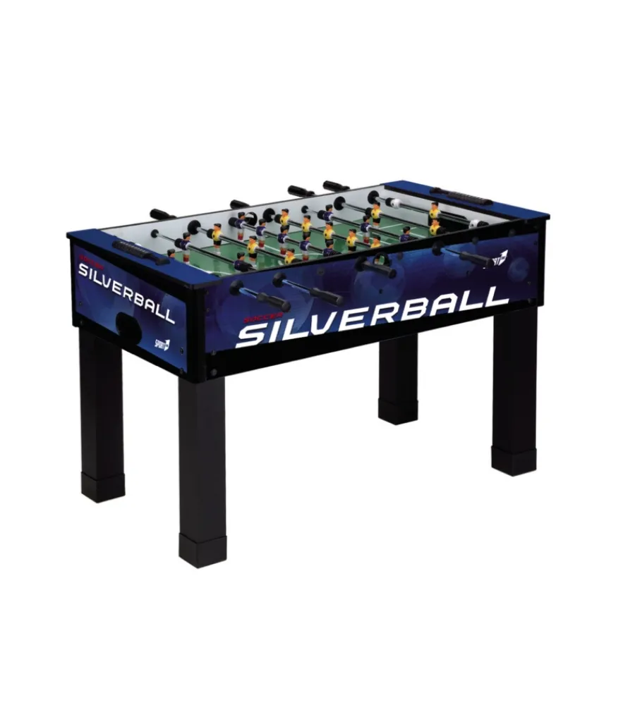 Giochi E Casette Bimbo- Calcetto per bambini regolamentare silverball, 132x72x87 cm