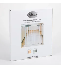 Cancelletti|Cancelletto bimbi armonia "clic-clac" bianco in metallo 75x87h cm
