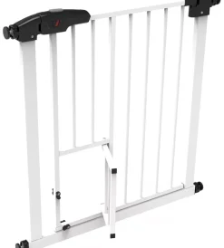 Cancelletti|Cancelletto di sicurezza per bambini armonia "bimbi clic-clac" in metallo verniciato bianco con porta 75x78 cm