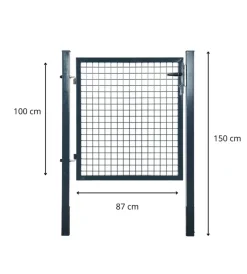 Reti, Recizioni E Cancelli Per Giardino|Cancello elettrosaldato grigio 100x100 cm
