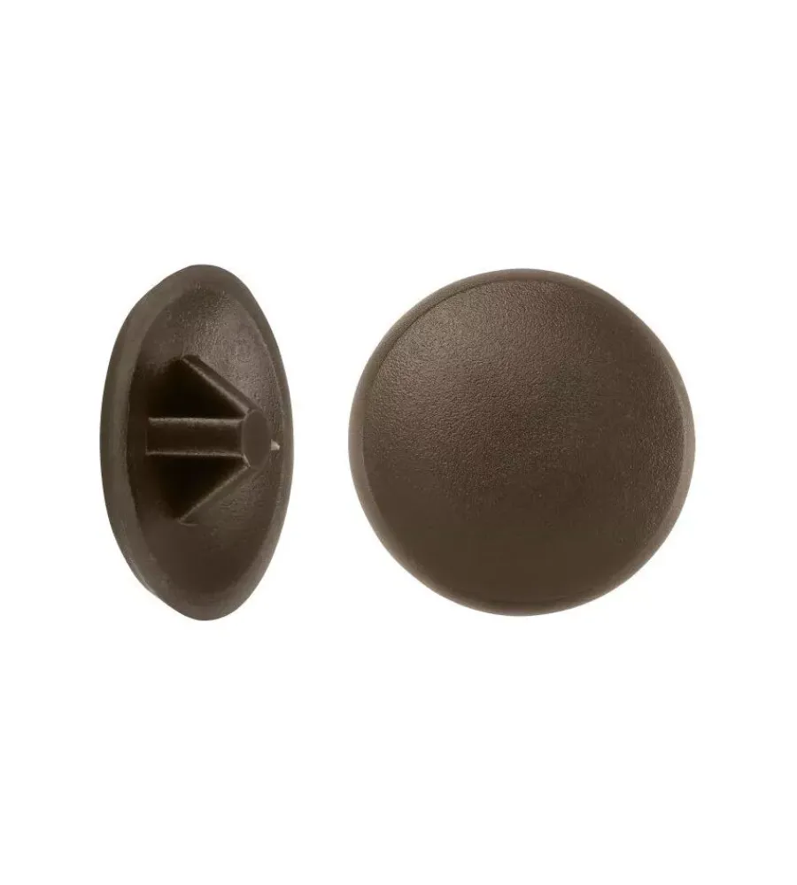 Sistemi Di Fissaggio- Cappucci coprivite marrone - 50 pz.