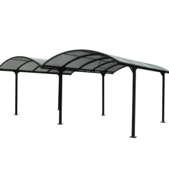 Online Carport auto in alluminio e policarbonato "car 6048 alrp t" 2 posti 4,85x5,90x2,50 mt Coperture Per Esterno E Accessori