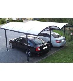 Online Carport auto in alluminio e policarbonato "car 6048 alrp t" 2 posti 4,85x5,90x2,50 mt Coperture Per Esterno E Accessori