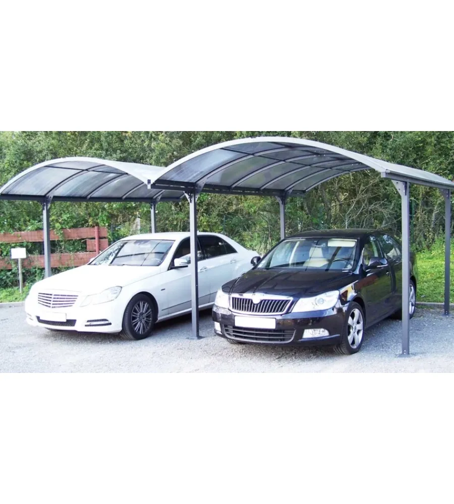 Online Carport auto in alluminio e policarbonato "car 6048 alrp t" 2 posti 4,85x5,90x2,50 mt Coperture Per Esterno E Accessori