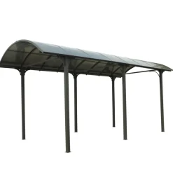 Habrita Coperture Per Esterno E Accessori|Carport auto in alluminio e policarbonato "car 3676 alcc t" 1 posto 3,59x7,62x3,60 mt