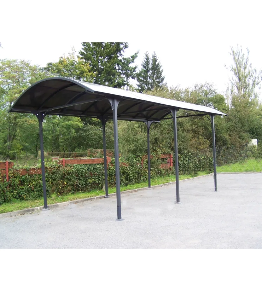 Habrita Coperture Per Esterno E Accessori|Carport auto in alluminio e policarbonato "car 3676 alcc t" 1 posto 3,59x7,62x3,60 mt