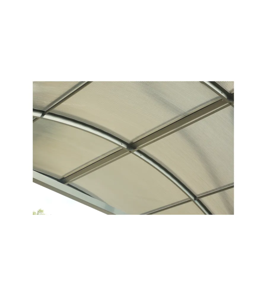 Habrita Coperture Per Esterno E Accessori|Carport auto in alluminio e policarbonato "car 3676 alcc t" 1 posto 3,59x7,62x3,60 mt