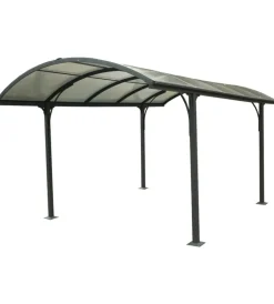 Hot Carport auto in alluminio e policarbonato "car 3048 alrp t" 1 posto 4,85x3,01x2,50 mt Coperture Per Esterno E Accessori