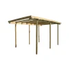 Coperture Per Esterno E Accessori- Carport auto in legno 1 posto 5,24x3,14x2,60 mt