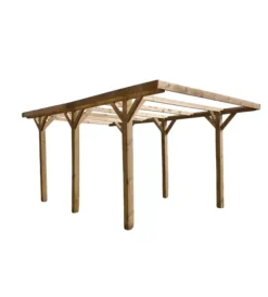 Best Carport auto in legno senza copertura 1 posto 3,04x5,12x2,33 mt Coperture Per Esterno E Accessori