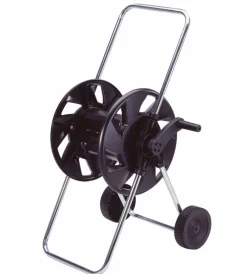 Irrigazione- Carrello avvolgitubo "drop 60 plus" in acciaio con bobina tubo e kit irrigazione