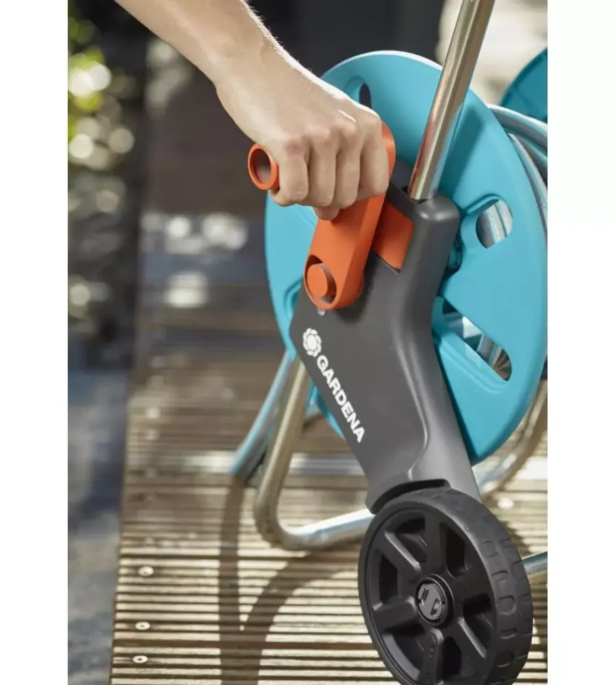 Gardena Irrigazione|Carrello avvolgitubo manuale "cleverroll s" in plastica, 36x44x48/75 cm