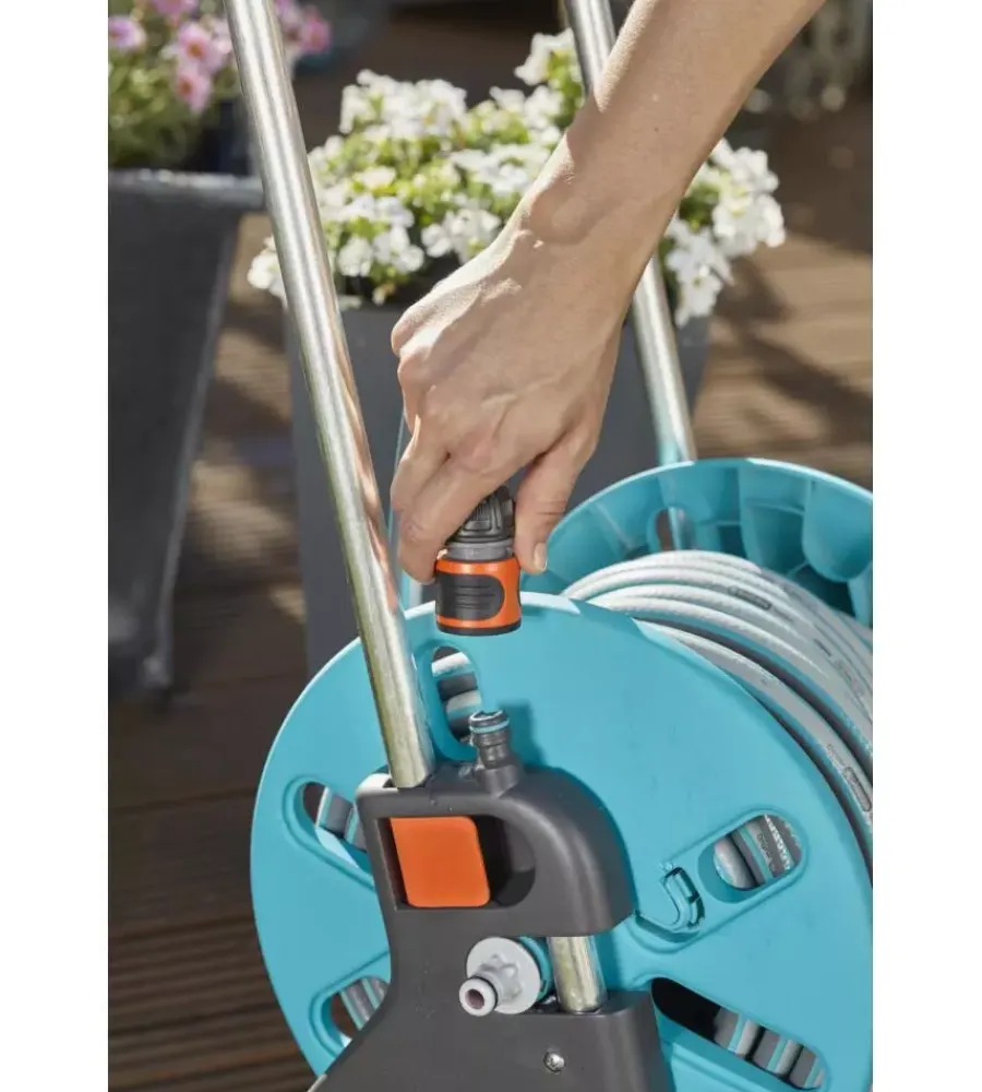 Gardena Irrigazione|Carrello avvolgitubo manuale "cleverroll s" in plastica, 36x44x48/75 cm