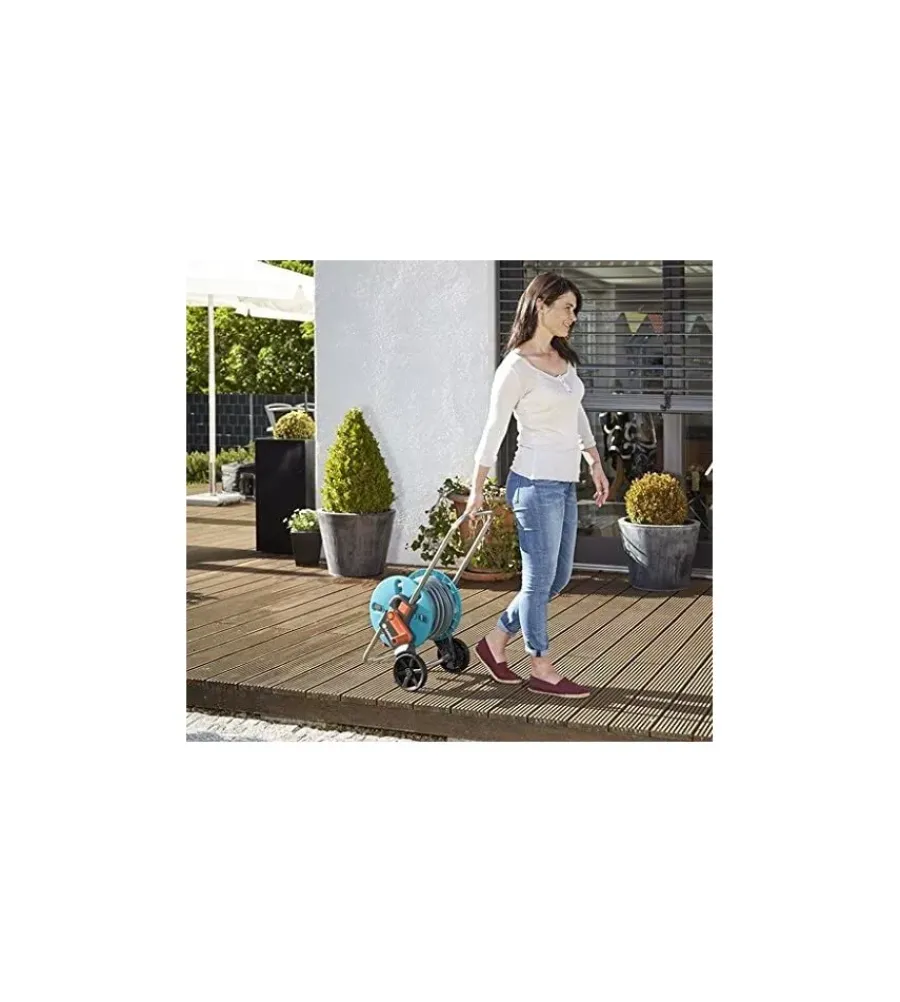 Gardena Irrigazione|Carrello avvolgitubo manuale "cleverroll s" in abs 36x44x47/75 cm + tubo 20 mt