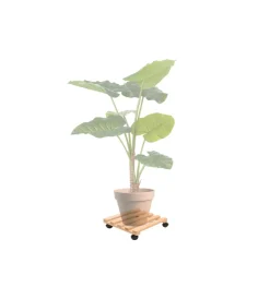 Attrezzatura Giardinaggio|Carrello da esterno porta vaso piroettante in faggio, 29x29 cm