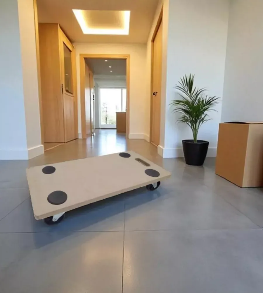Attrezzatura Giardinaggio-Easy System Carrello da trasporto in mdf con ruote pivotanti portata 150 kg 58x29x1,8 cm