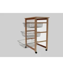 Cucina|Carrello "guido" in legno di faggio, 85x49x34 cm