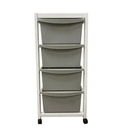 Sale Carrello "millenium" bianco e tortora in legno e plastica, 36,5x37,5x82 cm Cucina
