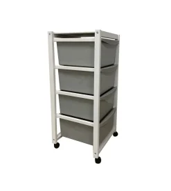 Sale Carrello "millenium" bianco e tortora in legno e plastica, 36,5x37,5x82 cm Cucina