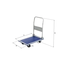 Online Carrello pieghevole con pianale e ruote piroettanti intercambiabili portata 150 kg Attrezzatura Giardinaggio