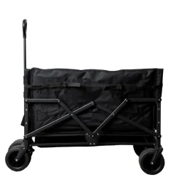 Attrezzatura Giardinaggio-EuroGarden Carrello pieghevole con ruote e funzione panchina in acciaio nero 108x55,5x73 cm